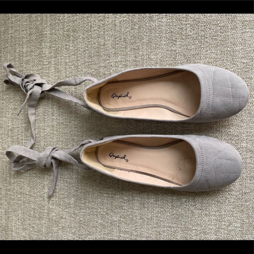 Qupid Lavender Grey Women’s Ballet Flats